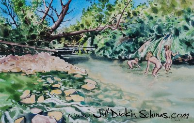 Children Playing in the River