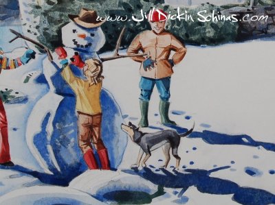 Christmas Snowman (Detail)