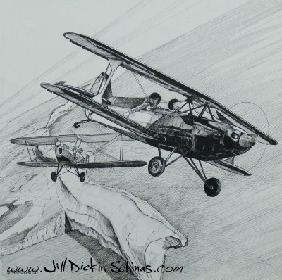 Biplanes over the Isle of Wight