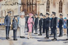 Princess Anne inspects the troops (Detail)