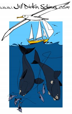 Mollymawk with Whales