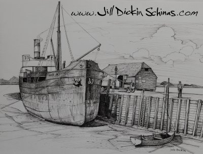 Coaster at Bosham 1920