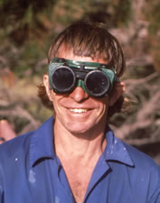 Nick looking nerdy in his cutting goggles