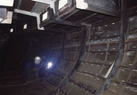 Nick welding inside the hull