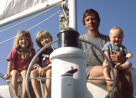 Kids in the cockpit with their dad